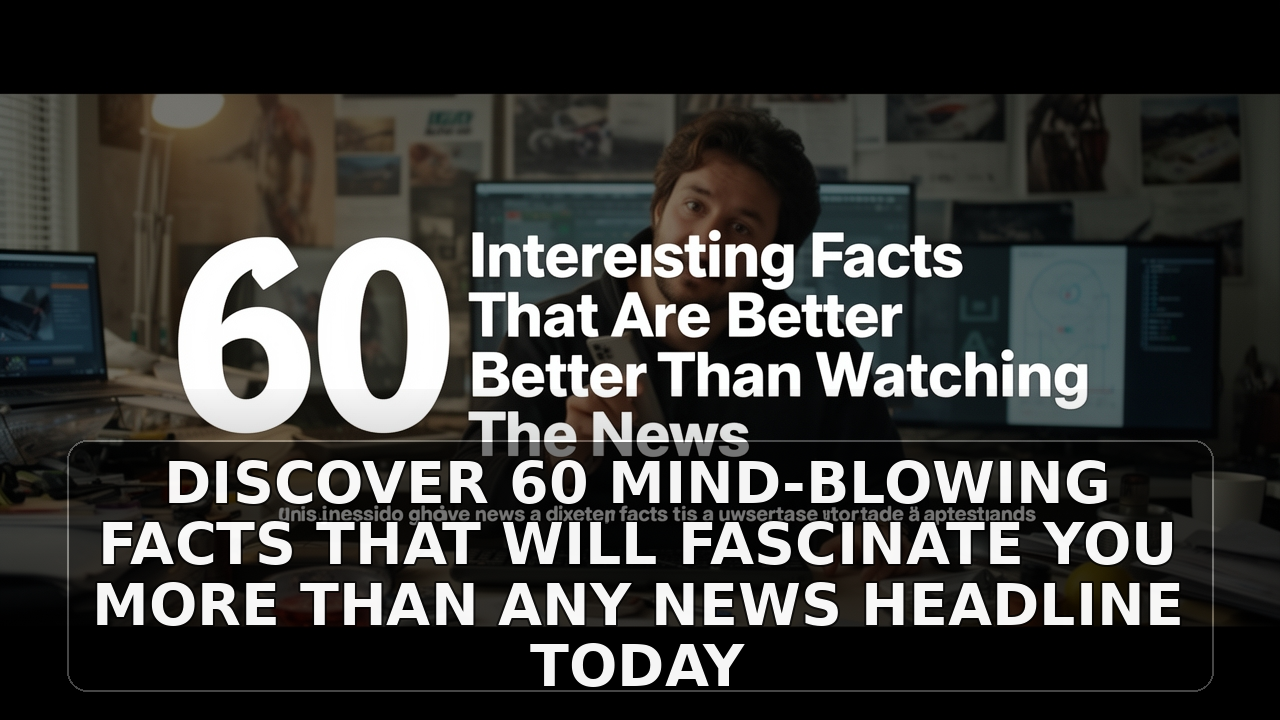 Discover 60 Mind-Blowing Facts That Will Fascinate You More Than Any News Headline Today