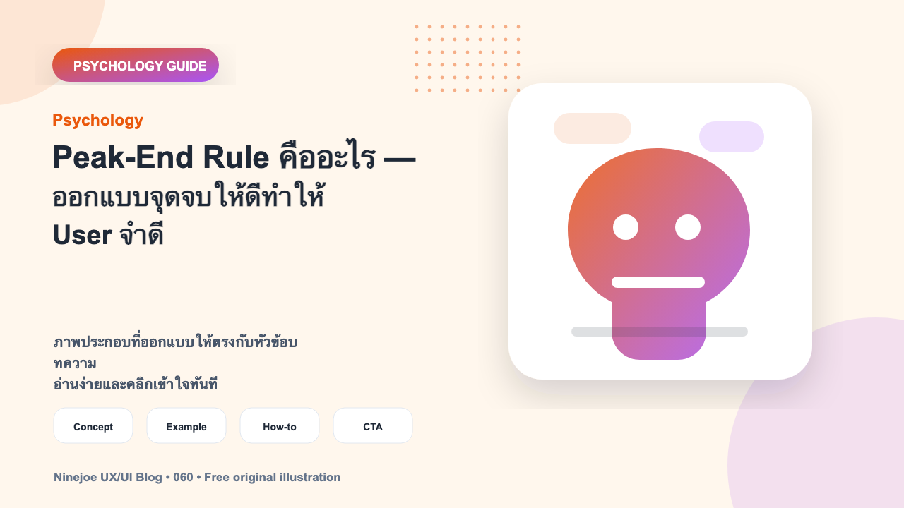 Peak-End Rule คืออะไร — ออกแบบจุดจบให้ดีทำให้ User จำดี
