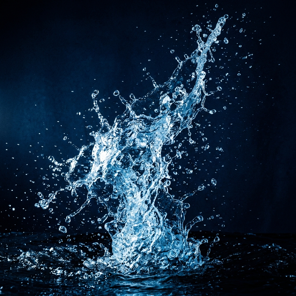 Water splash from Macron Industries submersible pump in action