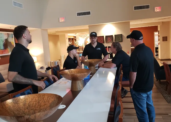 Professional poker player leading a corporate poker strategy session