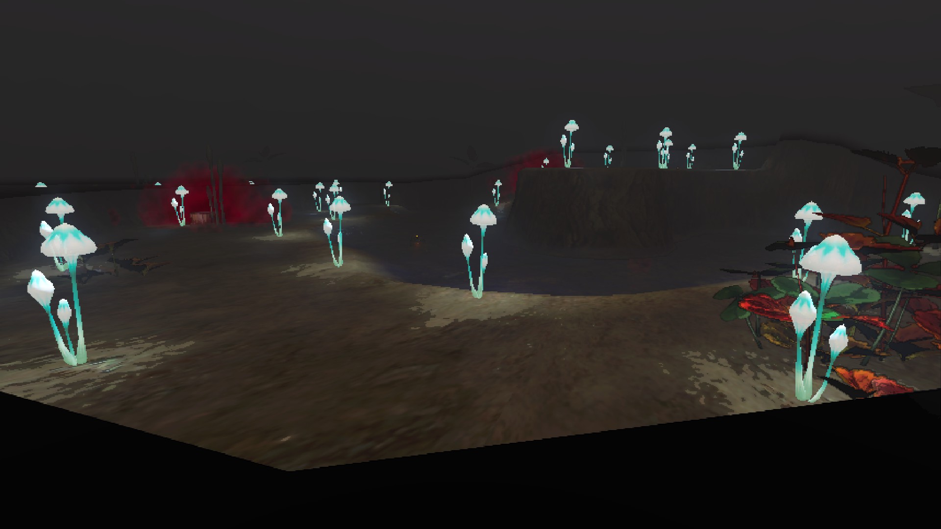 Soil's 'plateau' room, with water at the center.
