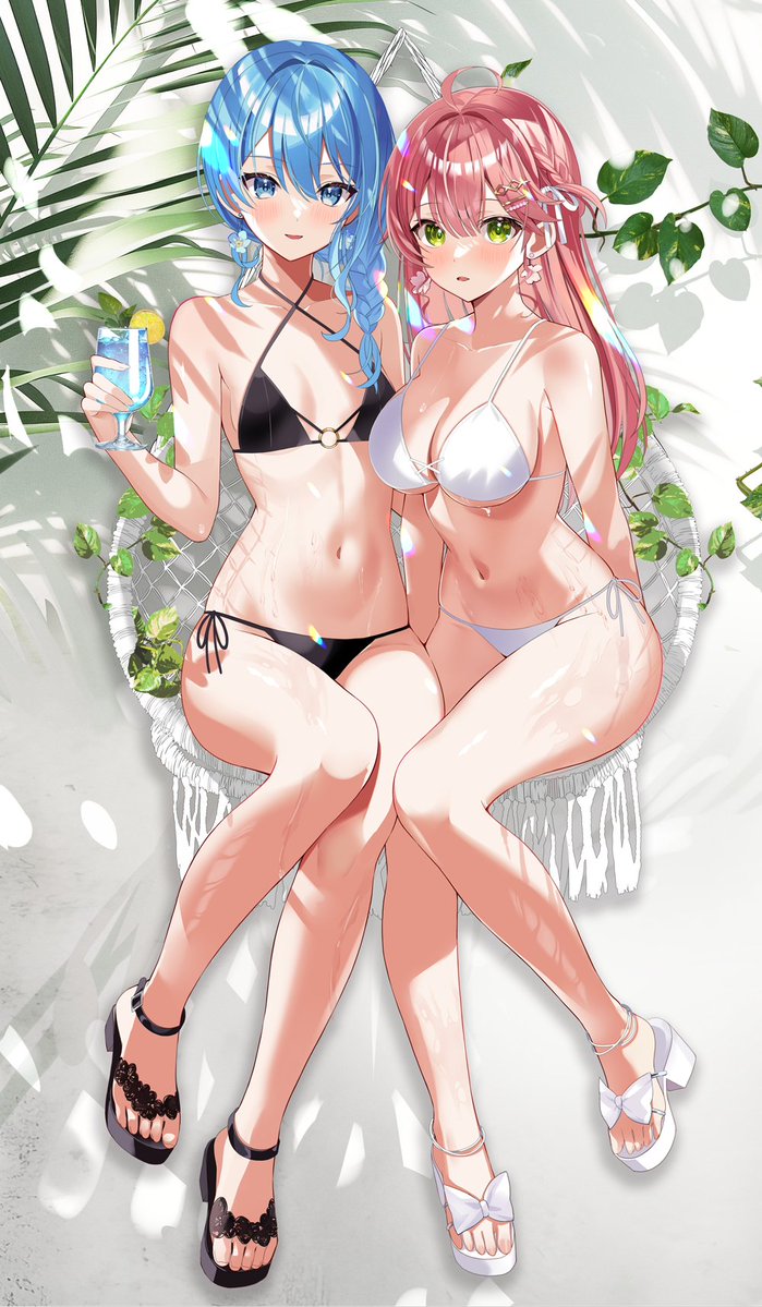 hoshimachi suisei & sakura miko