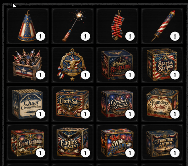 Dapper Frontier Jubilee inventory items