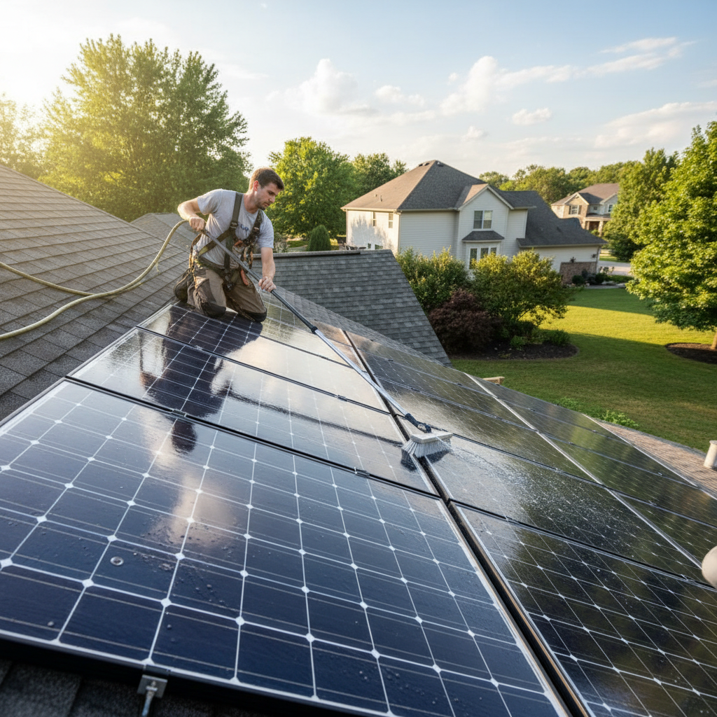 Pressure Washing Solar Panels: Safe Cleaning Methods