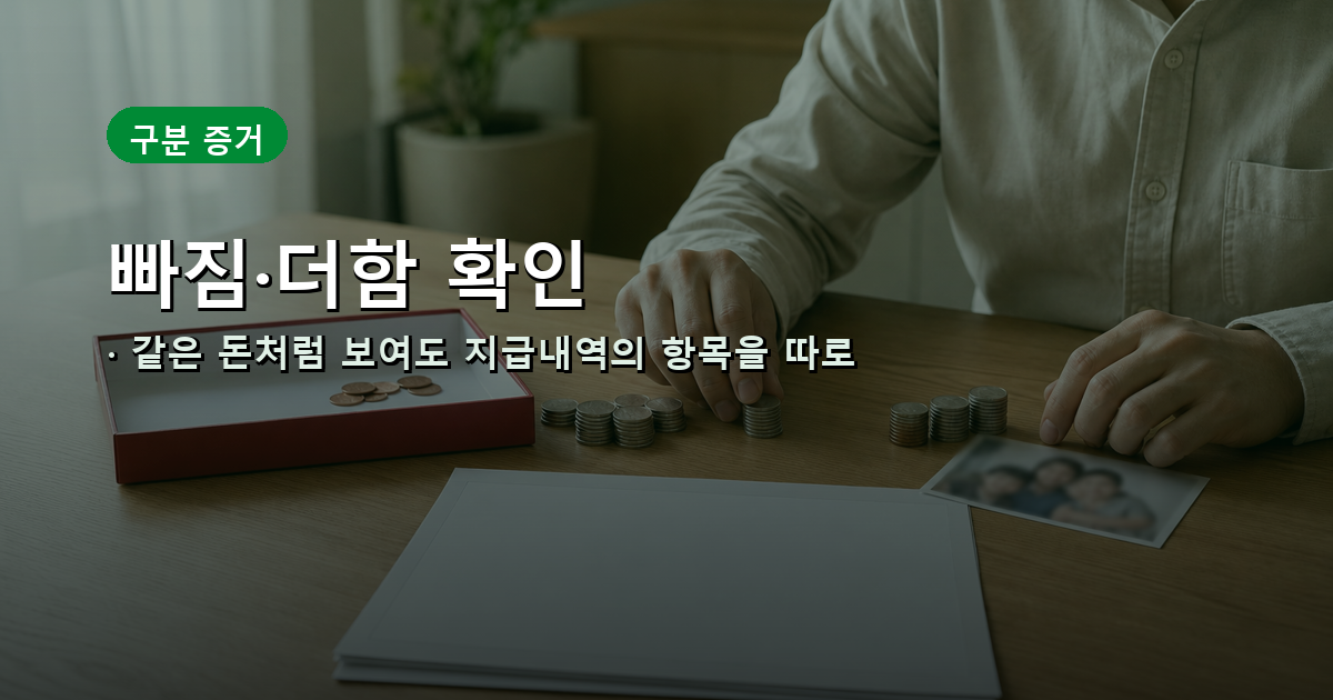 국민연금 지급내역에서 빠지는 세금과 더해지는 부양가족연금액 비교