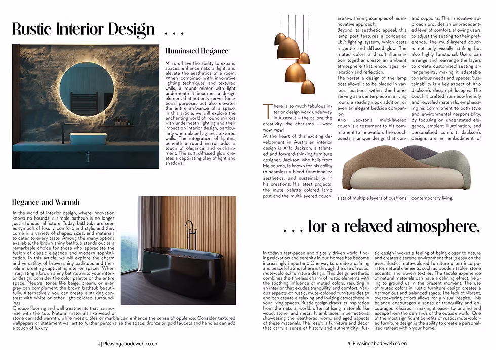 Double page Pleasing Abode – mise en page 1