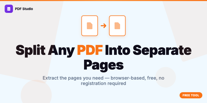 Come Separare le Pagine PDF — Documenti Singoli in Secondi
