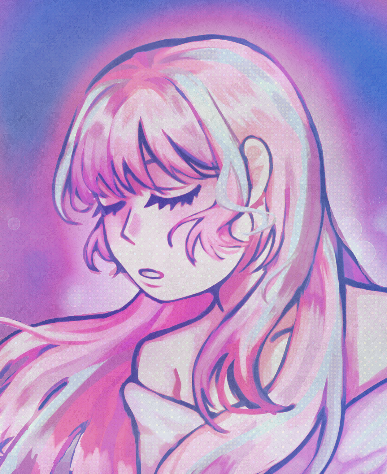 may 3, a pink-haired dreamlike figure filled with mystery