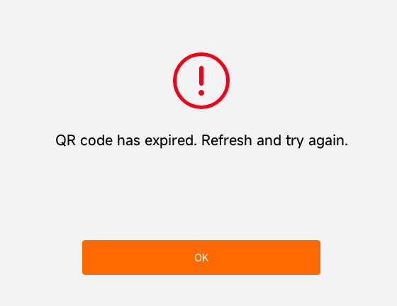 QR code expired
