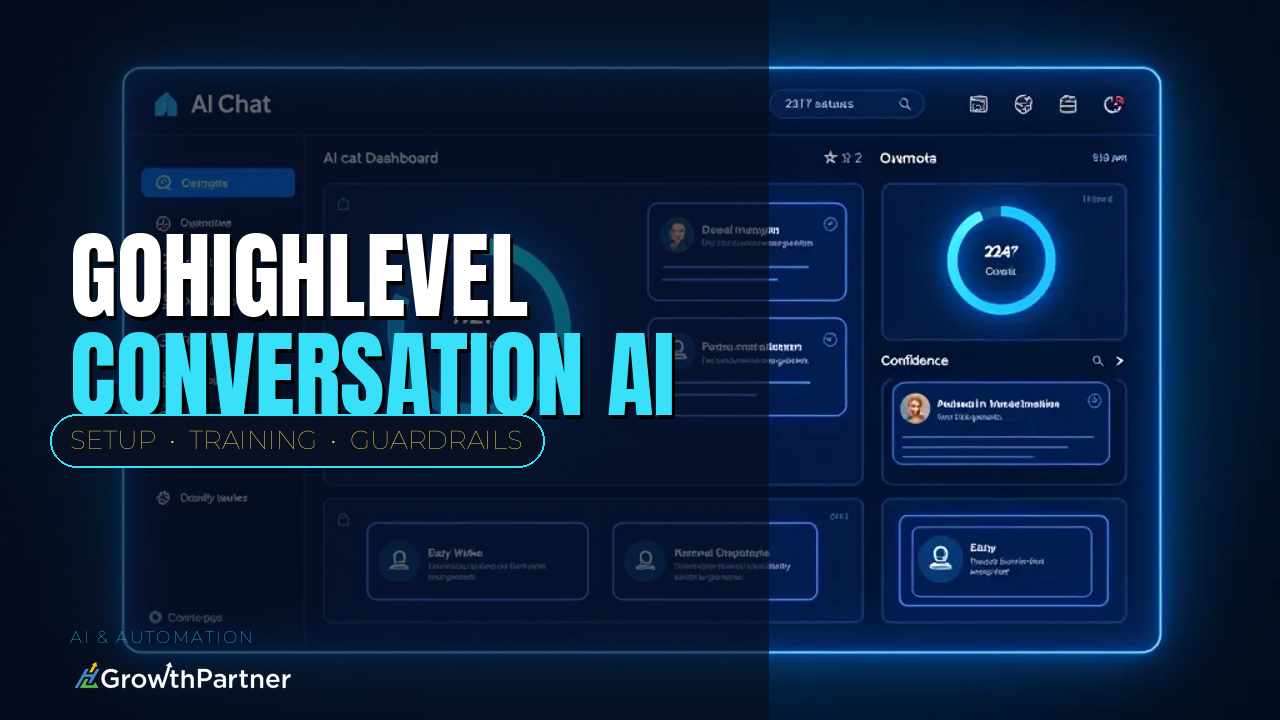 GoHighLevel Conversation AI: Setup, Training and Guardrails for 24/7 Lead Response (2026) — HL Growth Partner, Dr Priya Jaganathan