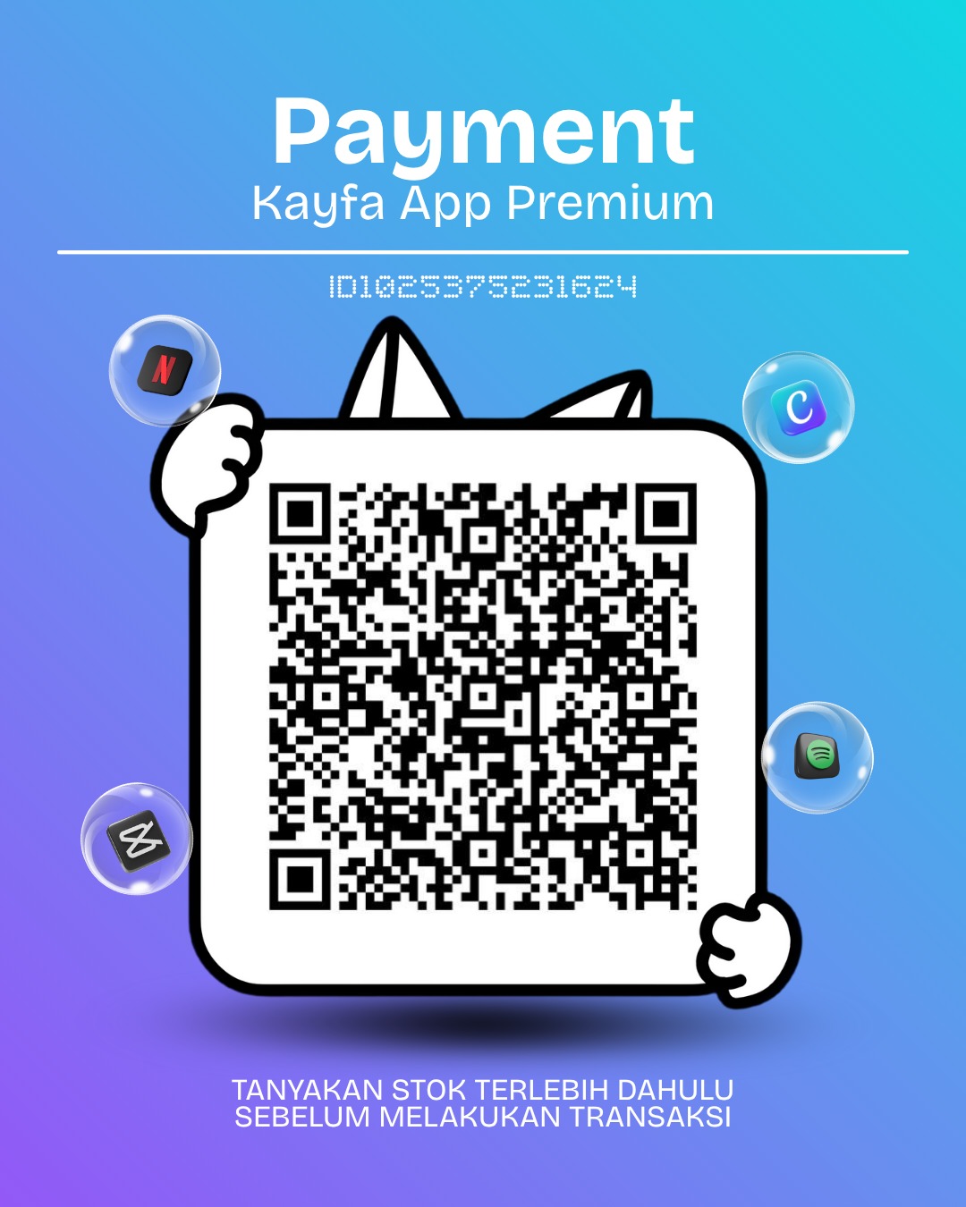 QRIS Payment Code Kayfa App Premium