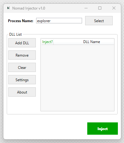Nomad Injector UI