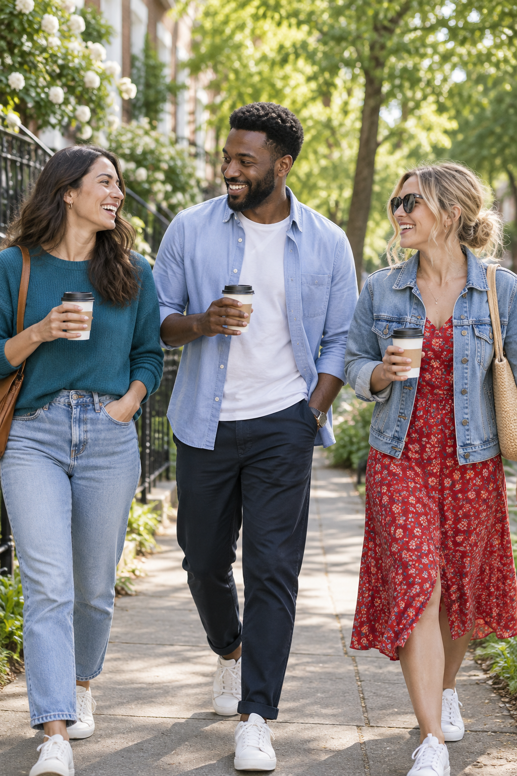 Friends enjoying a movement break together