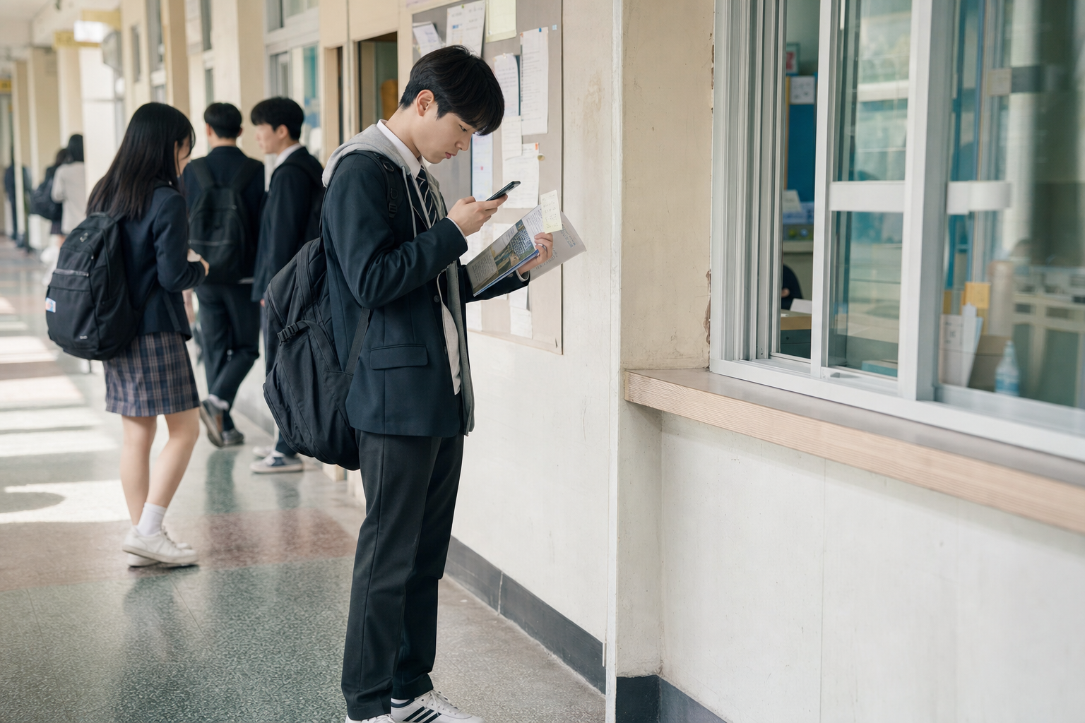 접수번호와 모집요강을 준비해 접수대행사와 대학 입학처 문의 순서를 확인하는 수험생
