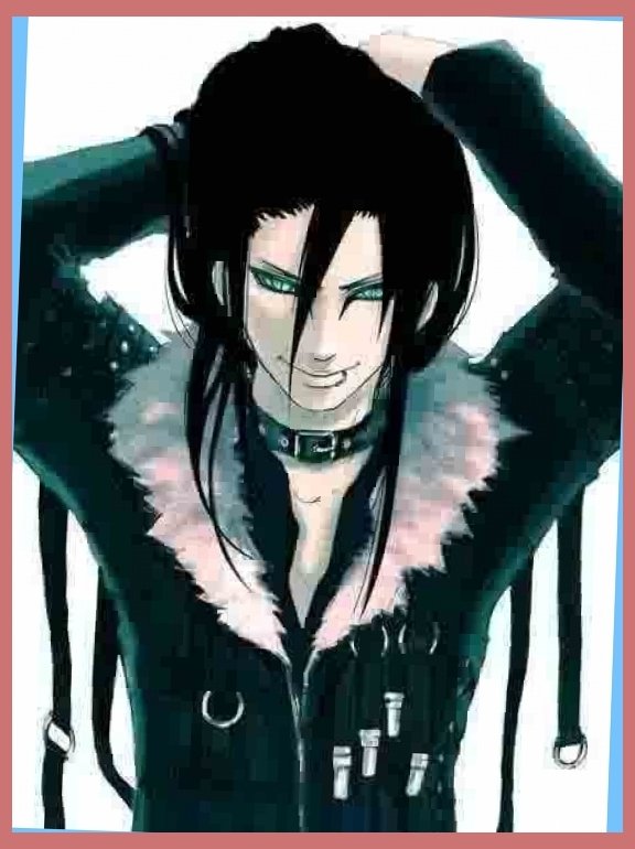 Anime guy with long black hair