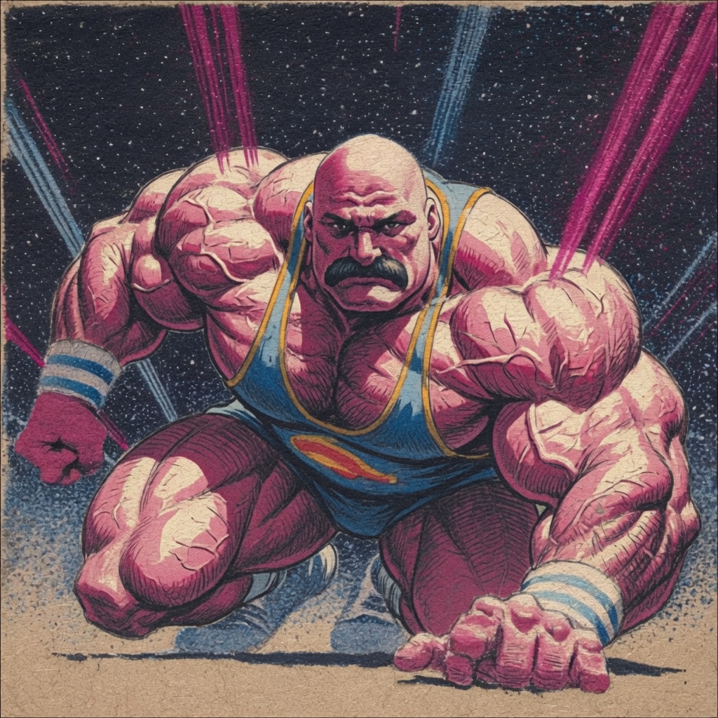 comic ink wrestler crawl, starfield
