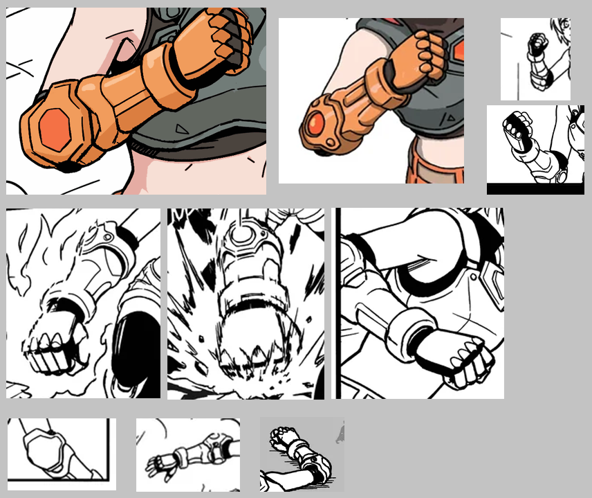 stat check right arm collage