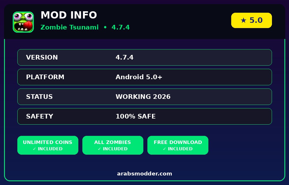 Zombie Tsunami v4.7.4 — info