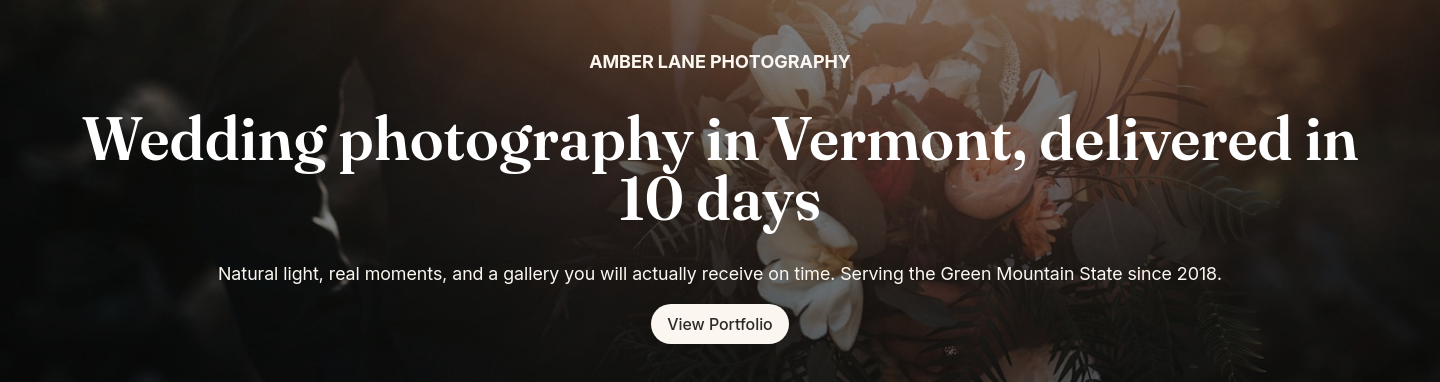 Photographer: Service place promise formula