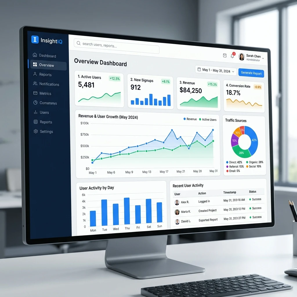 AI analyzing complex data charts and graphs