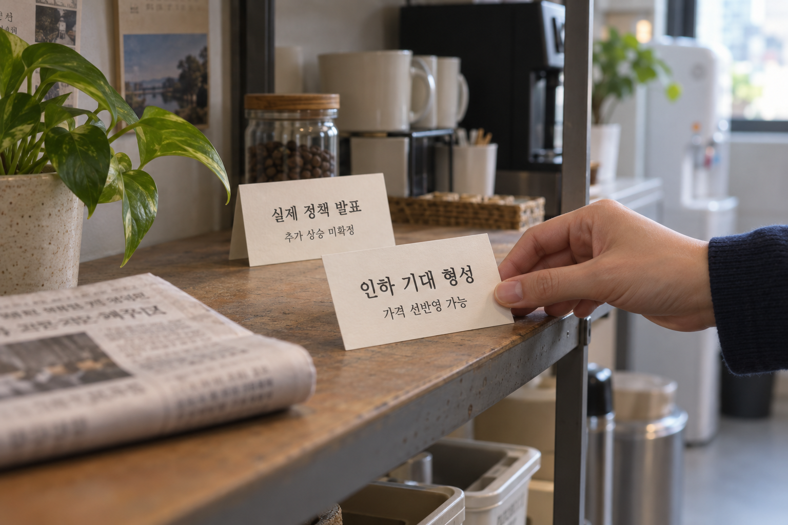 금리 인하 기대 형성과 실제 정책 발표 시점을 구분한 설명 장면