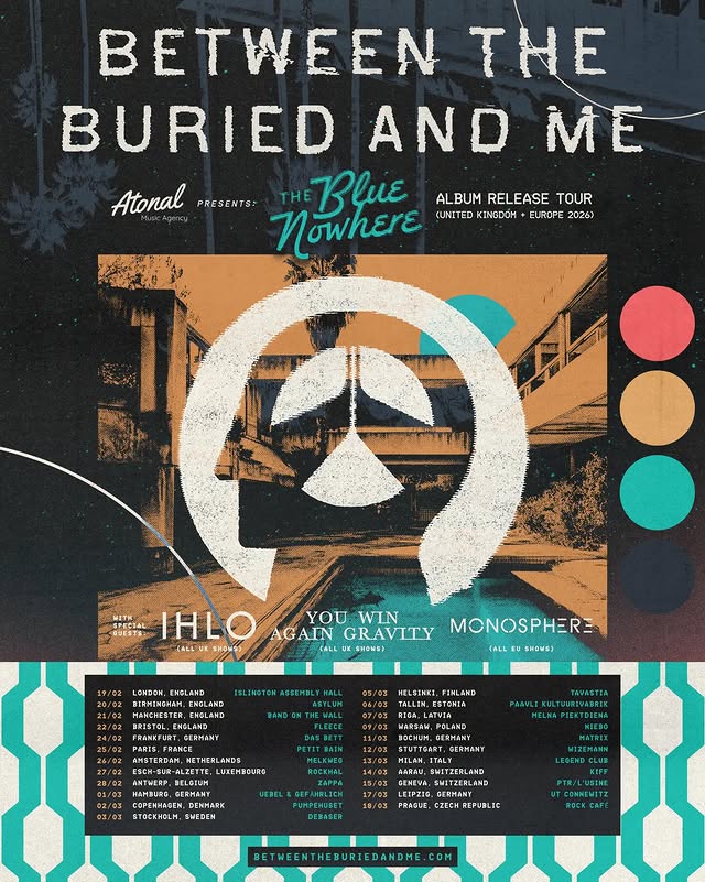 Between the Buried and Me 2026 Tour Poster