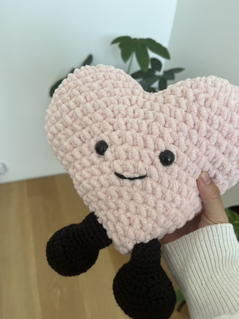 heart jellycat plushie crochet dupe