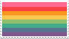 stamp of the gilbert baker gay flag