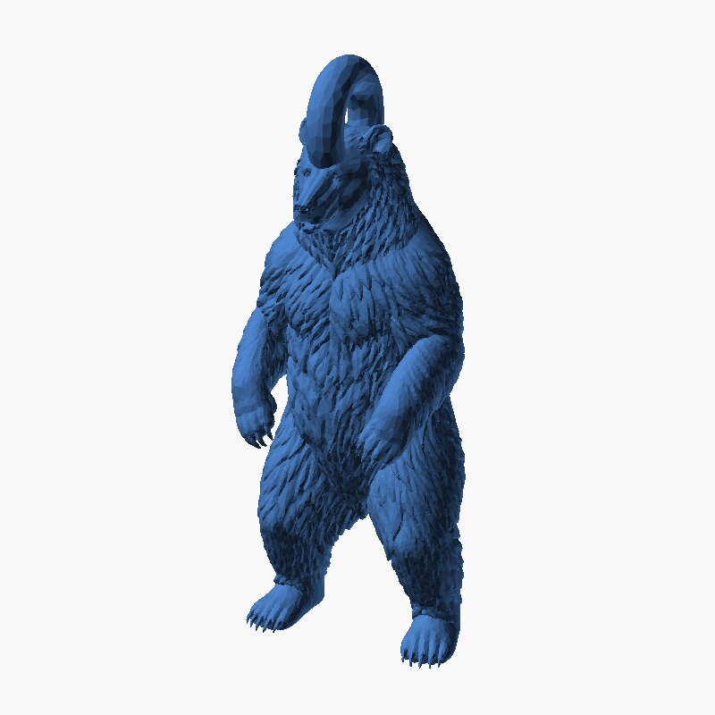 Render of the standing grizzly charm