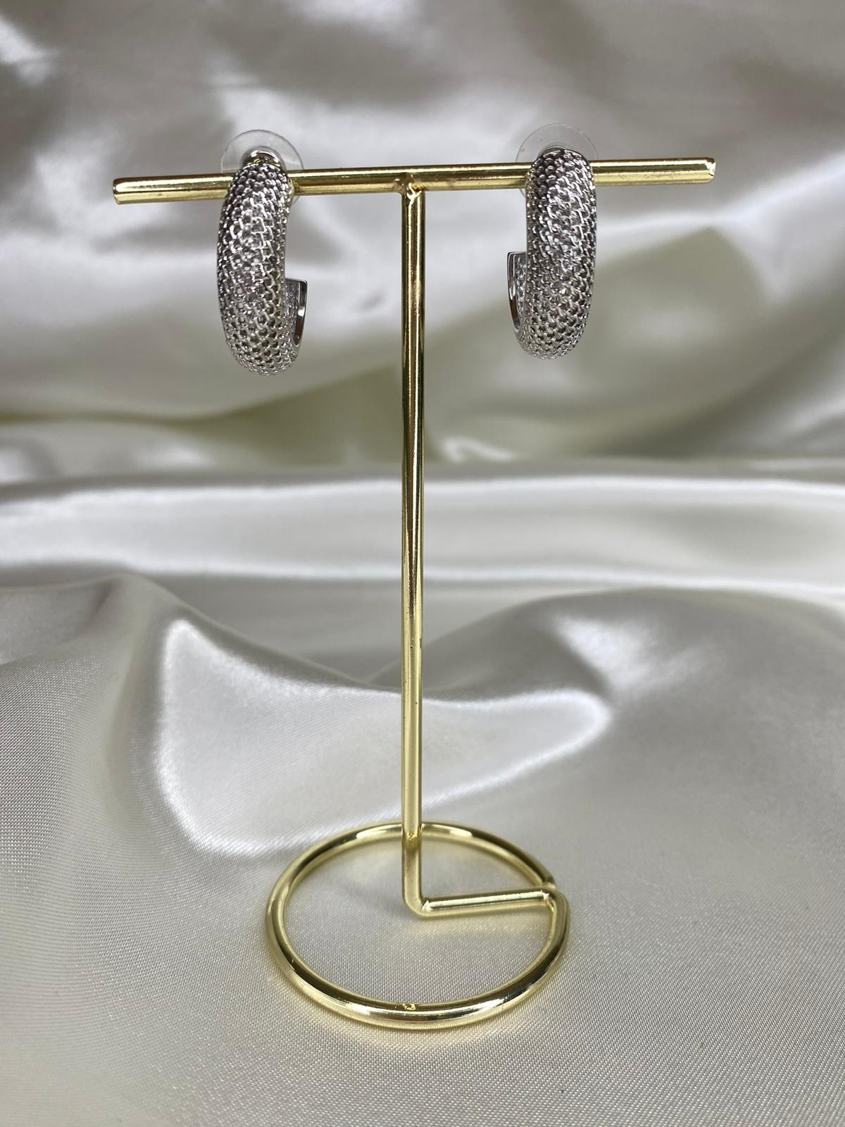 S.Steel Perforated Zilver Hoop