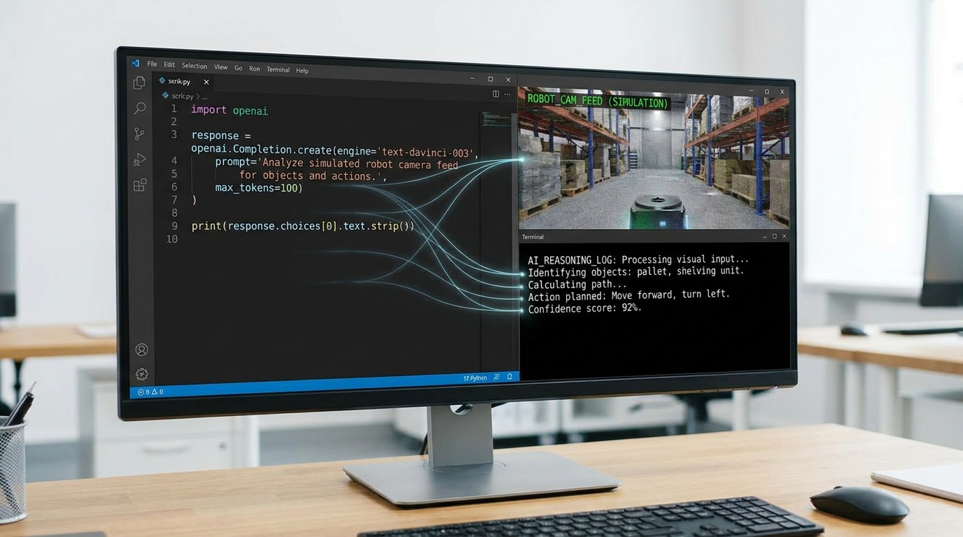 Code example demonstrating Gemini Robotics ER 2 API interaction for embodied reasoning.