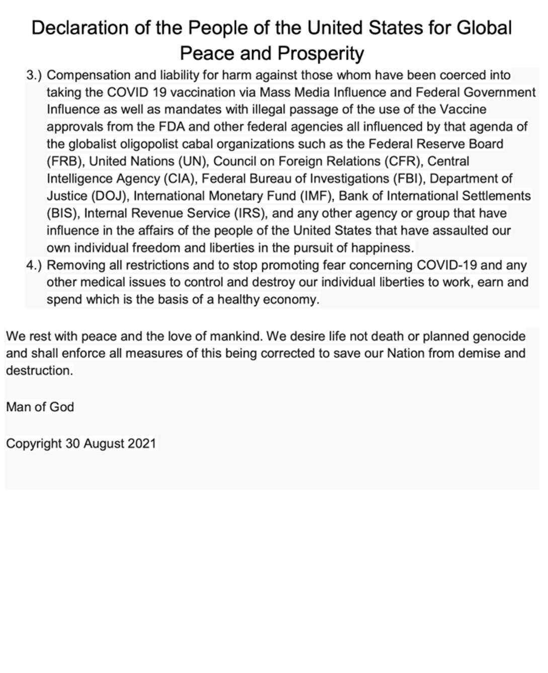 突发事件:Charlie Ward 呈现美国独立宣言2021|作者 Kat