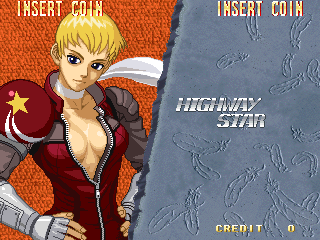 Highway Star, a woman wearing red an black motorbiking overalls