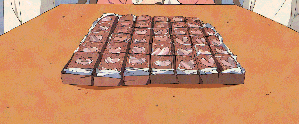 A bunch of generic chocolate, free for taking.