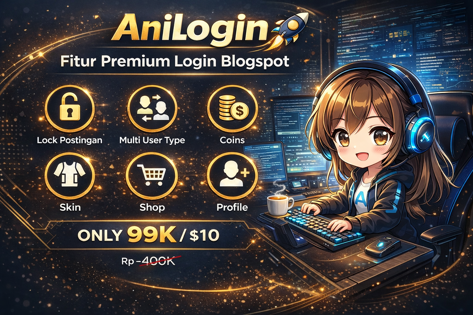 Fitur Login Premium Blogspot