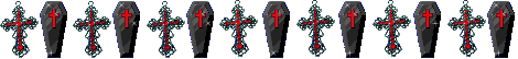 coffins and crosses