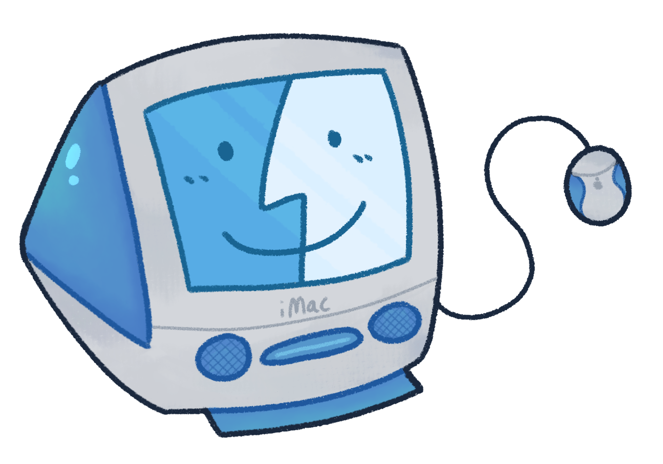 a drawing of the imac g3