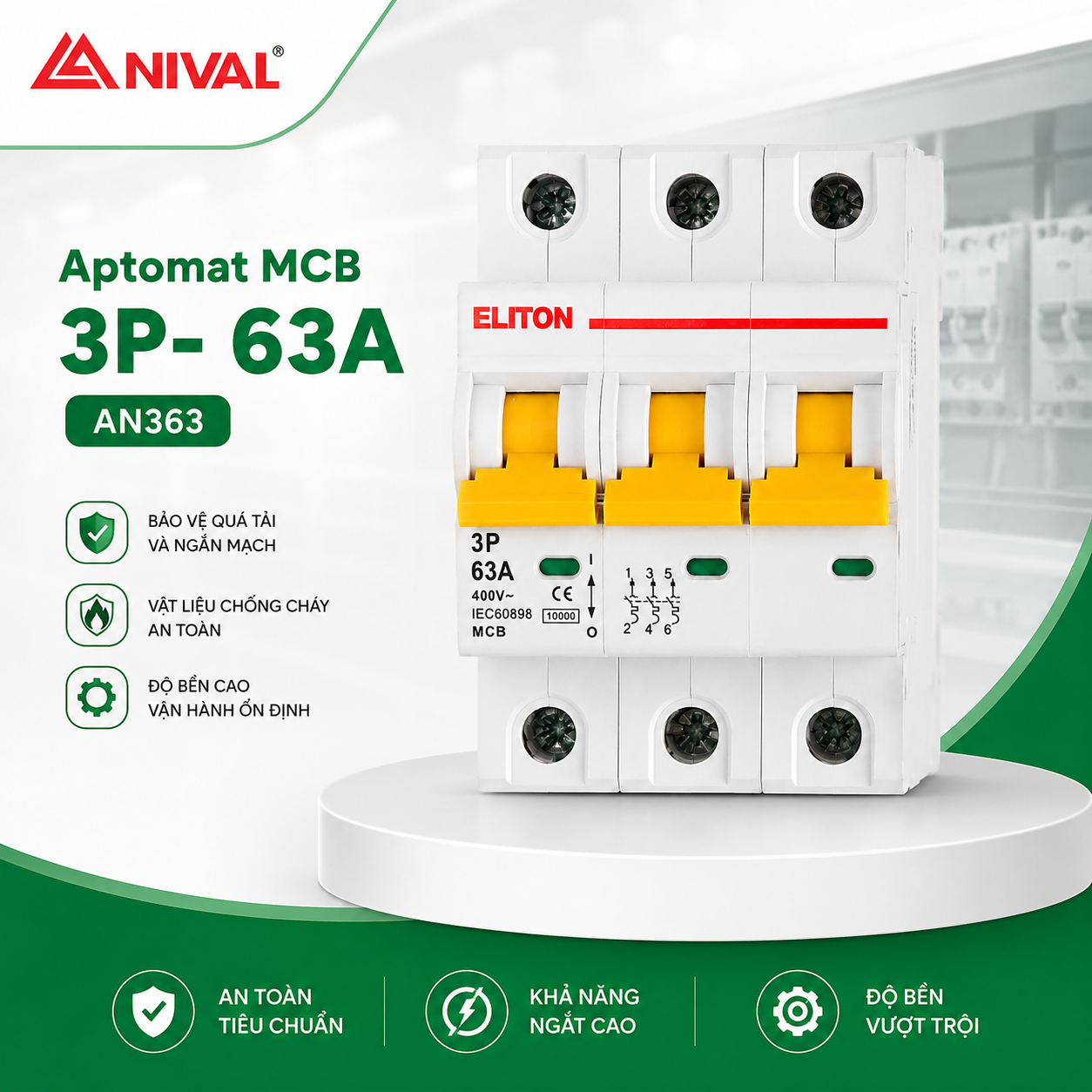 Aptomat MCB 3P- 63A