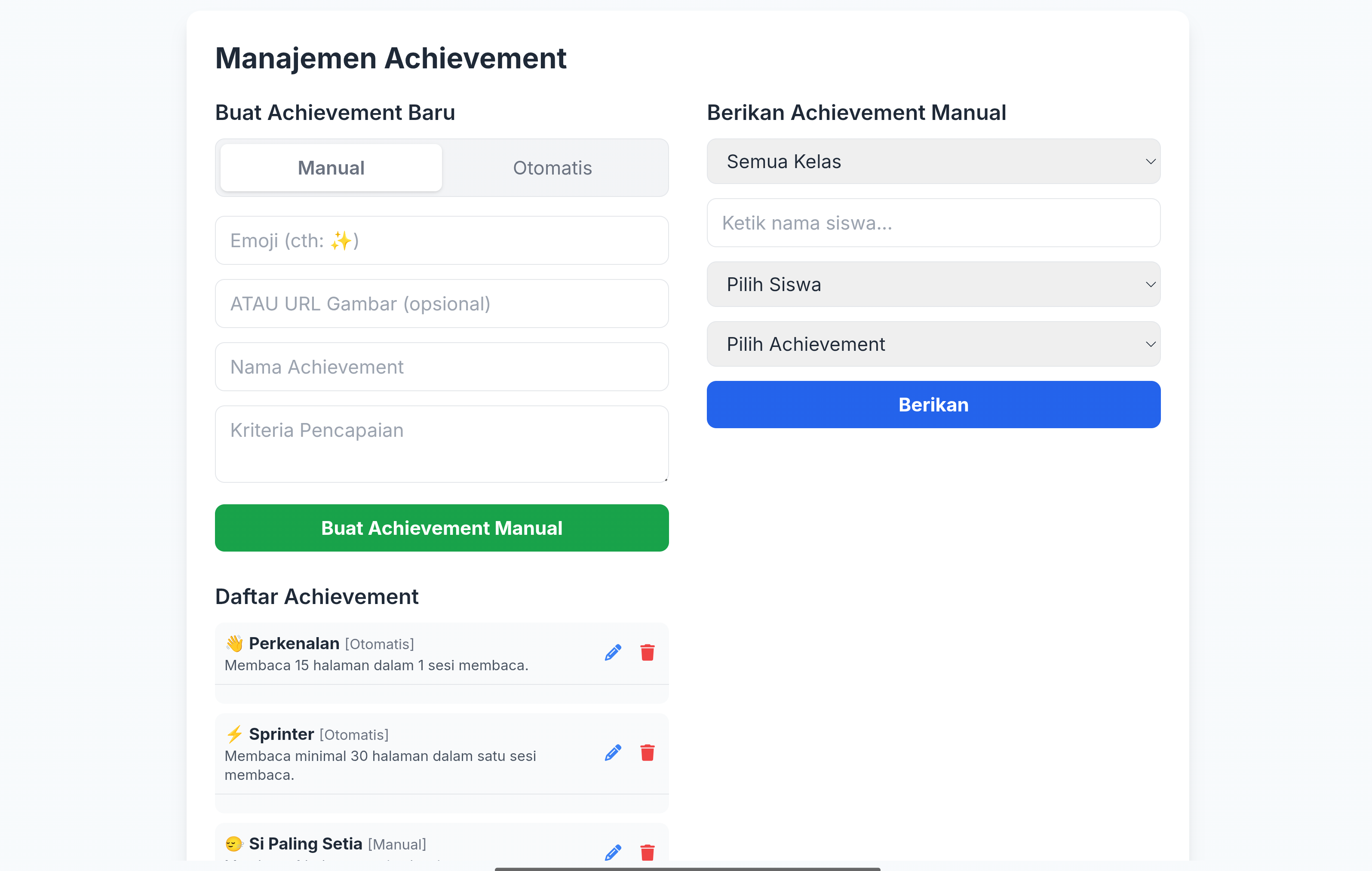 Manajemen Achievement AGUBI