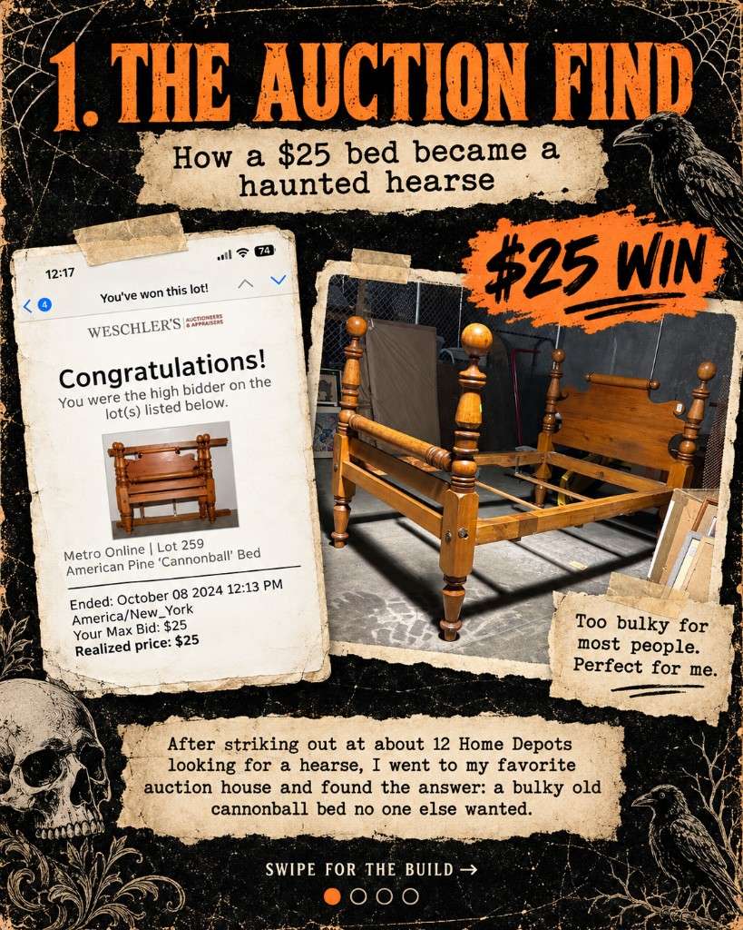 The auction find: how a $25 bed became a haunted hearse