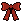 A pixel of a red bow