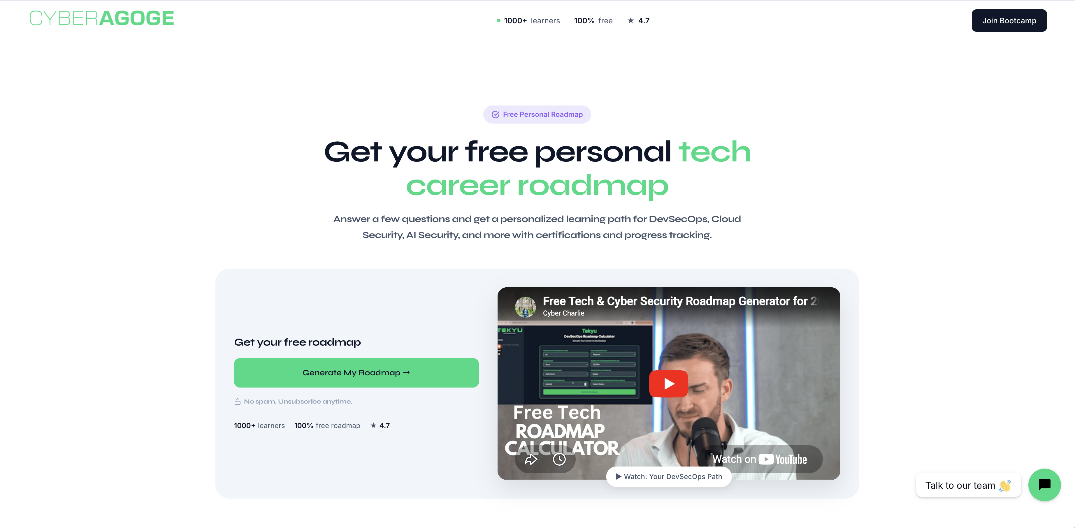 Cyberagoge free tech career roadmap