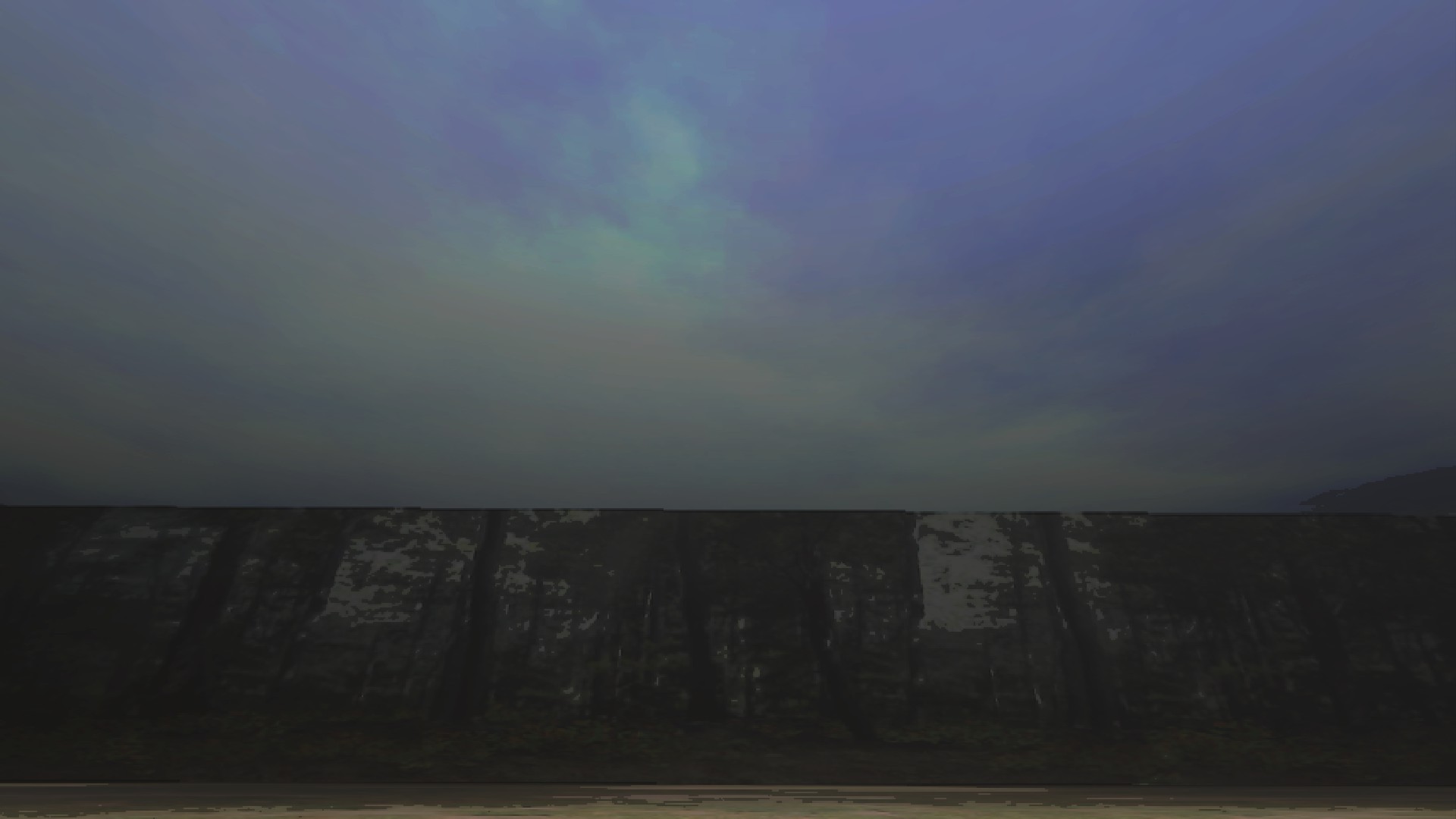 The mysterious 'sky', from which a glow emits in the garden theme.