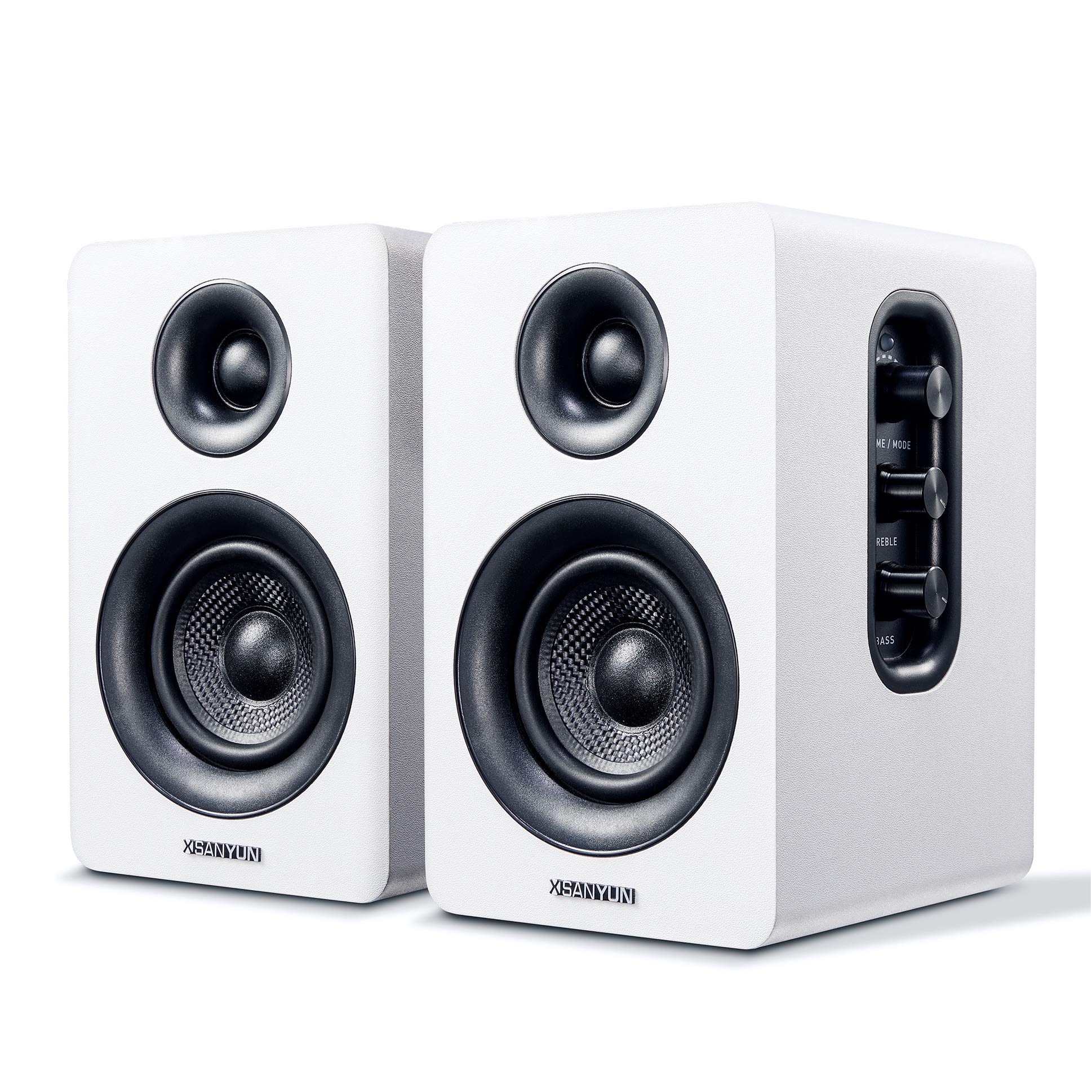 Sanyun SW208 3" Active Bluetooth 5.0 Bookshelf Speakers, Built-in 24bit DAC