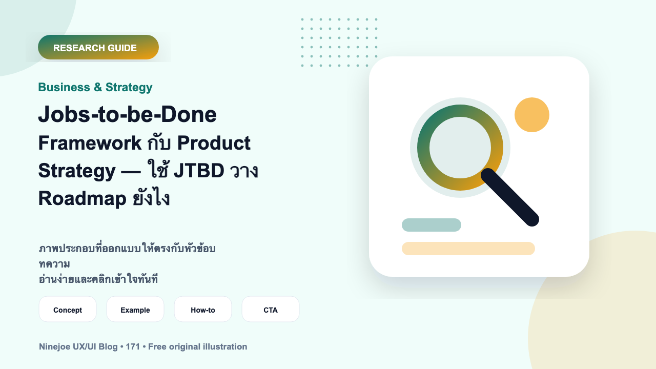 Jobs-to-be-Done Framework กับ Product Strategy — ใช้ JTBD วาง Roadmap ยังไง