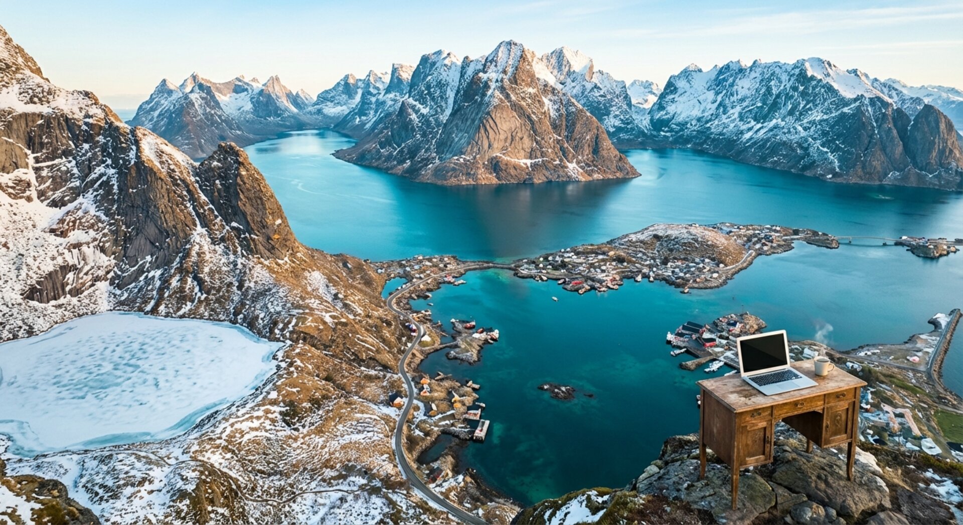 Inspiring Norwegian fjords vista representing Kai's blend of timeless stability and modern innovation