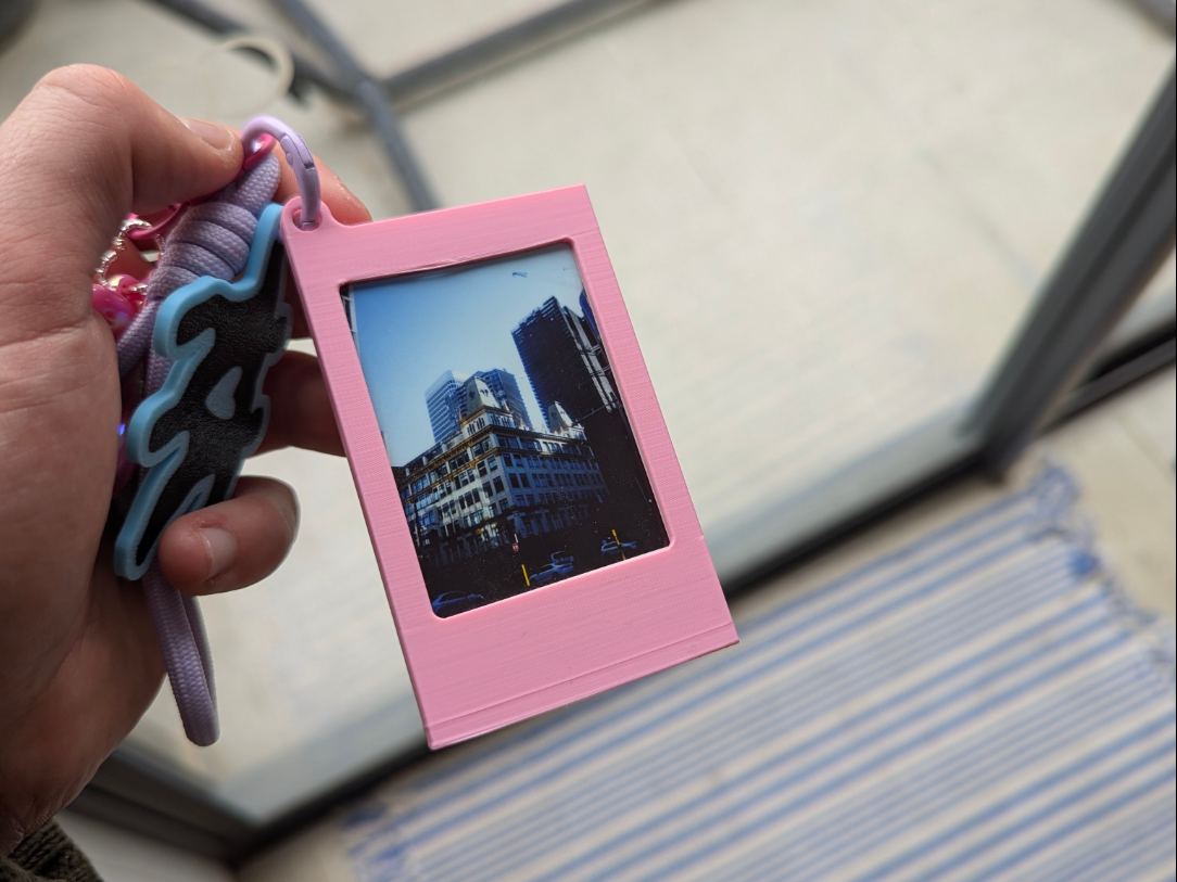 Llavero Polaroid impreso en 3D