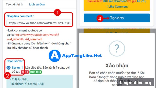 Dịch vụ tăng like Youtube tại Tangmatlive.org