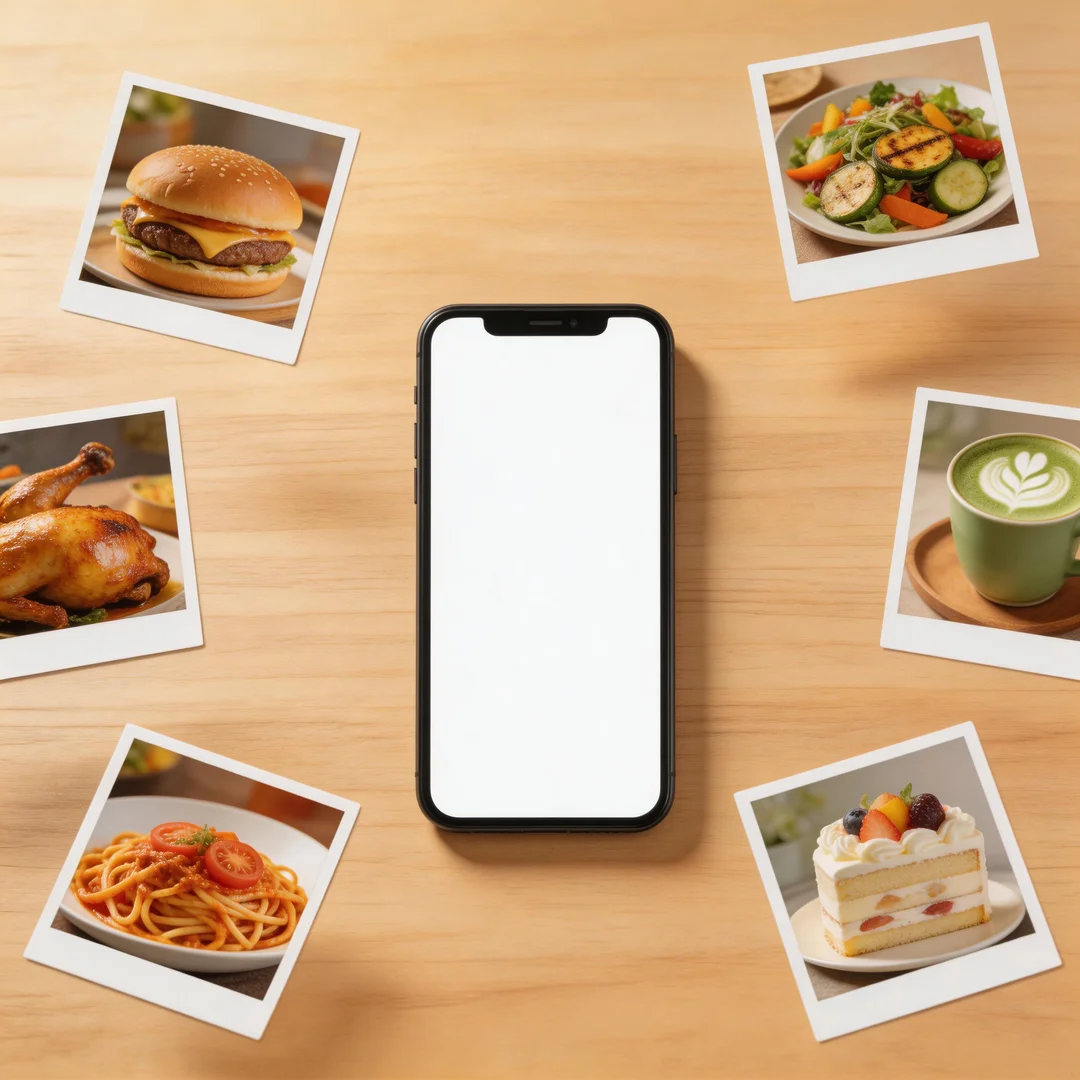 6つのレシピ保存アプリのアイコンが並んだ比較チャート。CookGoが中央に配置され、各アプリの主要機能がアイコンで示されている。清潔感のあるフラットデザイン