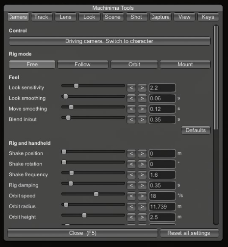 menu example